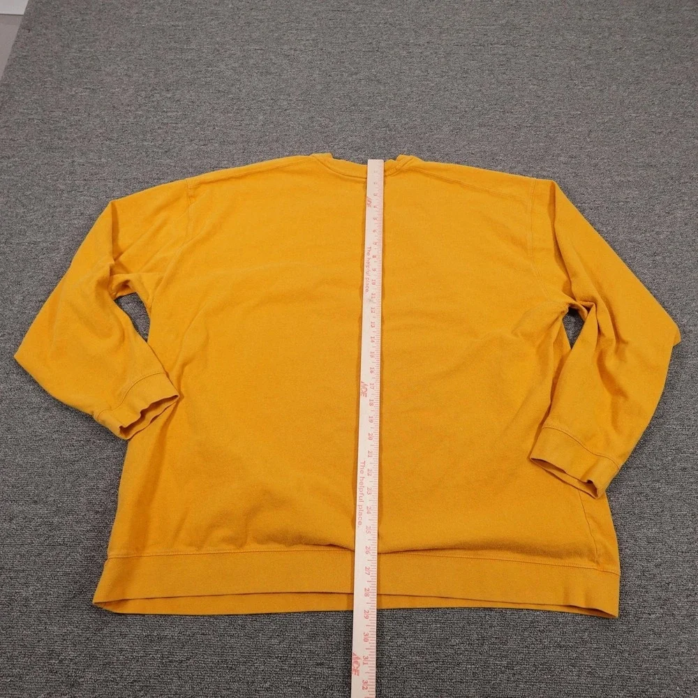 Levi's Sweatshirt Mens XL Yellow Relaxed Fit Crewneck Fleece Logo‎ Pullover